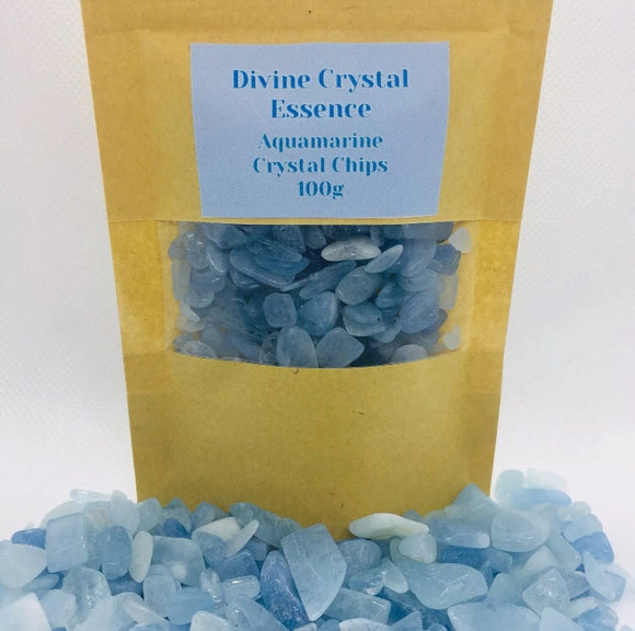 AQUAMARINE Crystal Beautiful Blue Chips💎💙💎100g Packet Gemstones